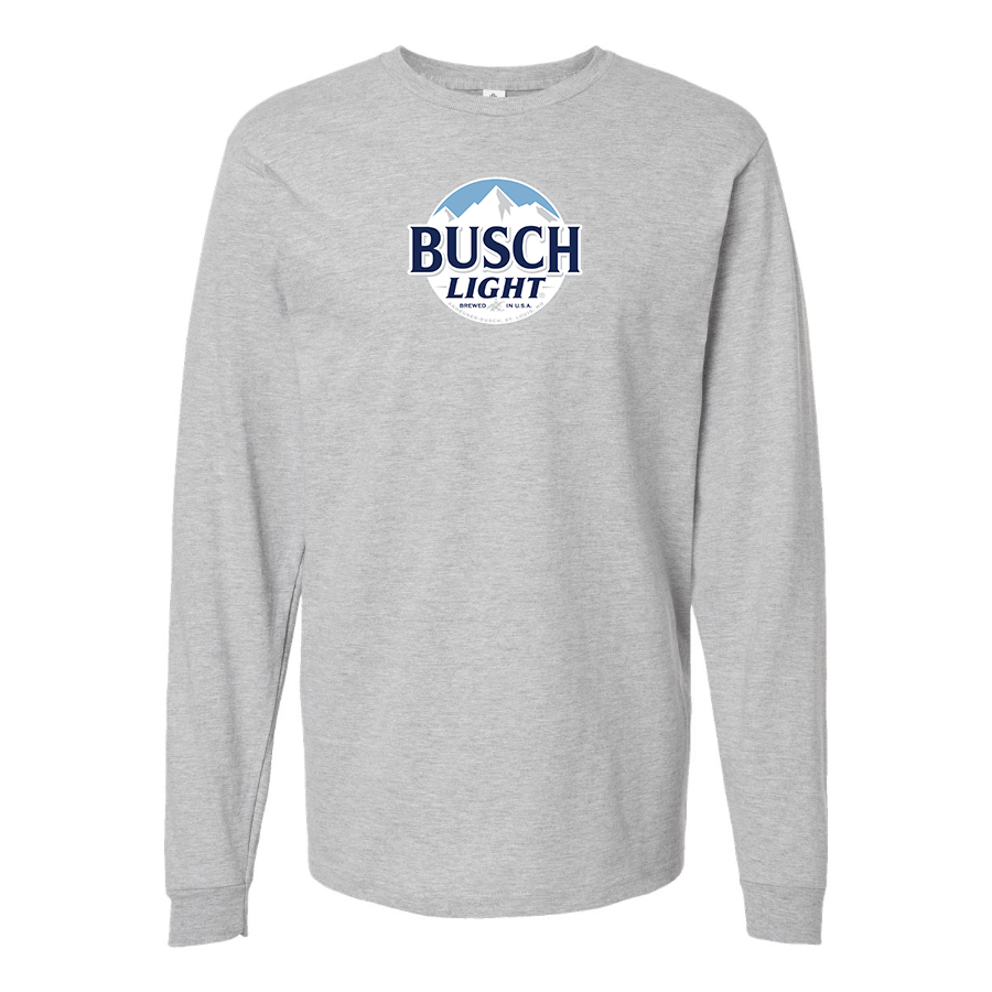 Men's Busch Light Logo Cotton Long Sleeve T-Shirt