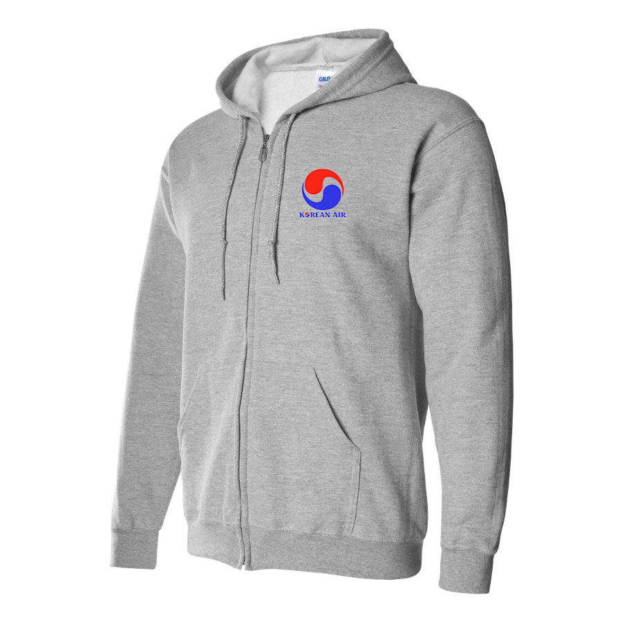 Men's Korean Air Logo Zipper Hoodie