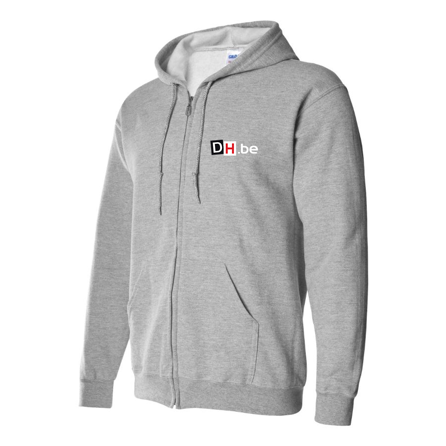 Men's DH Derniere Heure Logo Zipper Hoodie