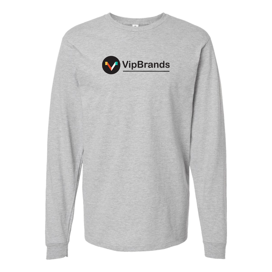 Men's VipBrands Logo Cotton Long Sleeve T-Shirt