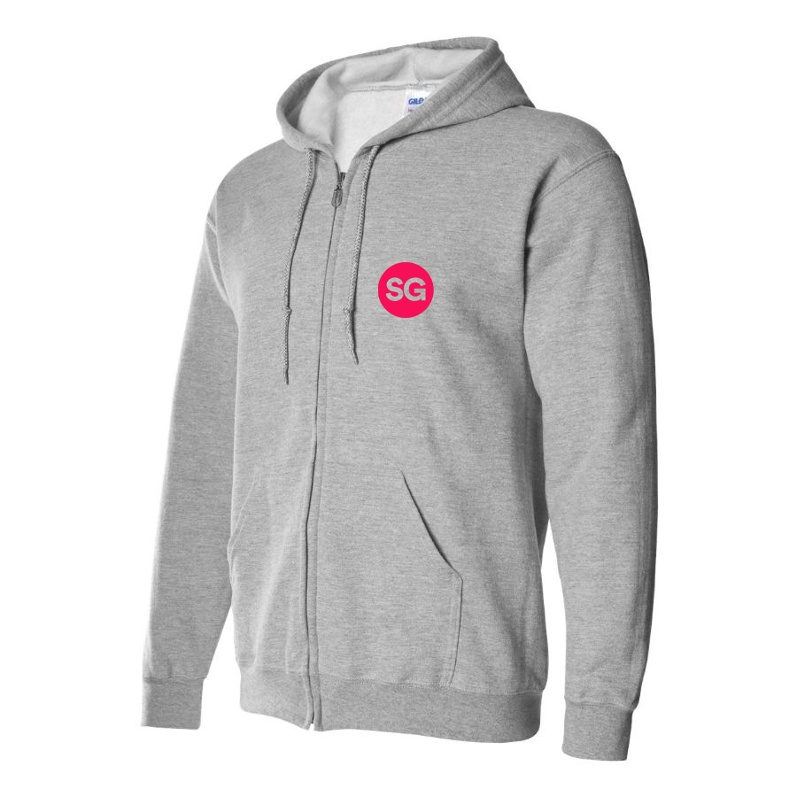 Men's Sofiagray Logo Zipper Hoodie