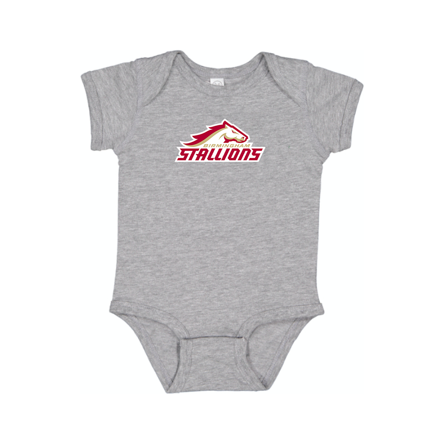 Birmingham Stallions Logo Baby Onesie Romper