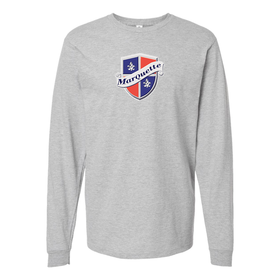 Men's Marquette Logo Cotton Long Sleeve T-Shirt