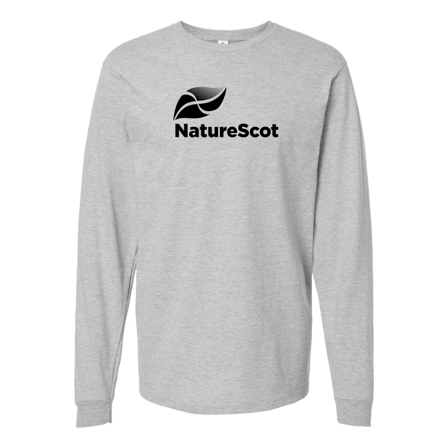 Men's Nature Scot Logo Cotton Long Sleeve T-Shirt