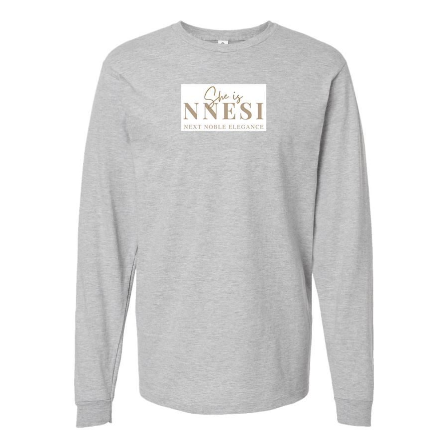 Men's Nnesi Logo Cotton Long Sleeve T-Shirt