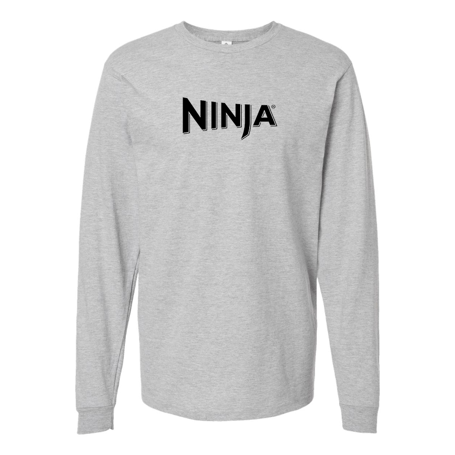 Men's Ninja Logo Cotton Long Sleeve T-Shirt