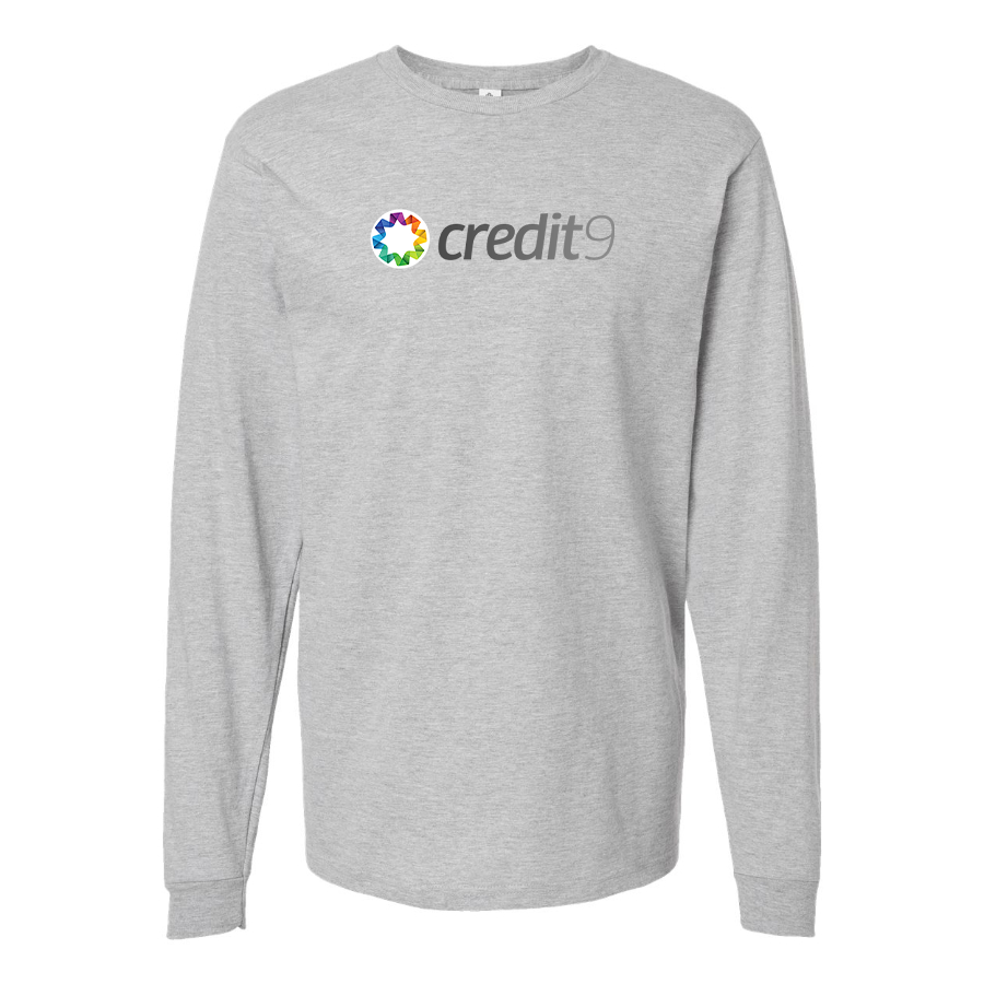 Men's Сredit9 Logo Cotton Long Sleeve T-Shirt