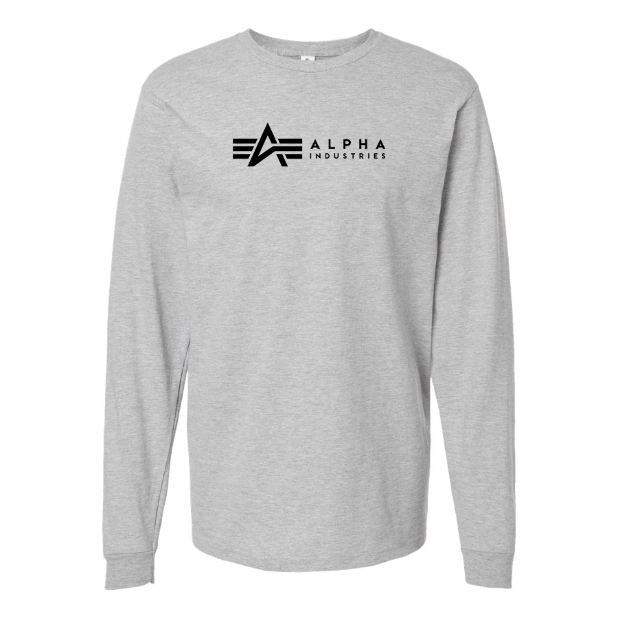 Men's Alpha Industries Logo Cotton Long Sleeve T-Shirt
