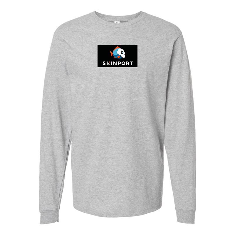Men's Skinport Logo Cotton Long Sleeve T-Shirt