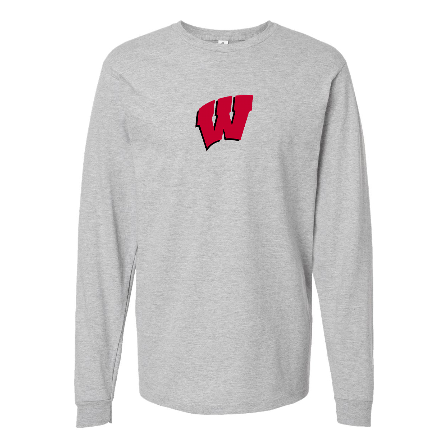 Men's Wisconsin Badgers Logo Cotton Long Sleeve T-Shirt