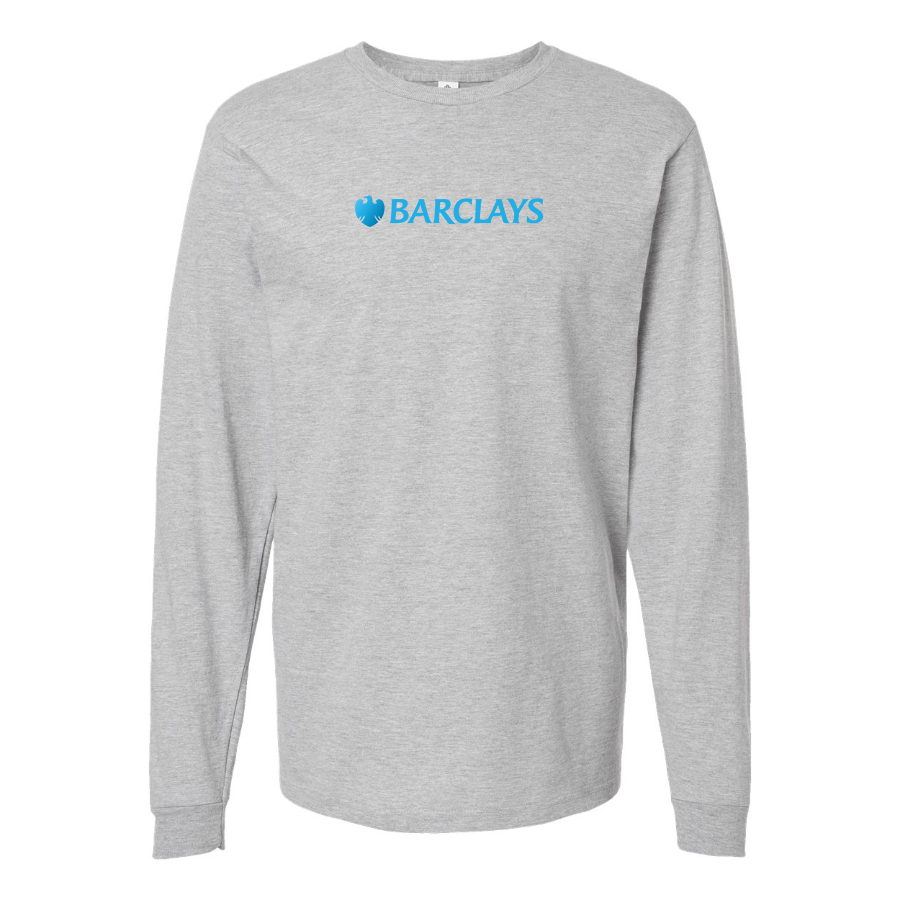 Men's Barclays Logo Cotton Long Sleeve T-Shirt
