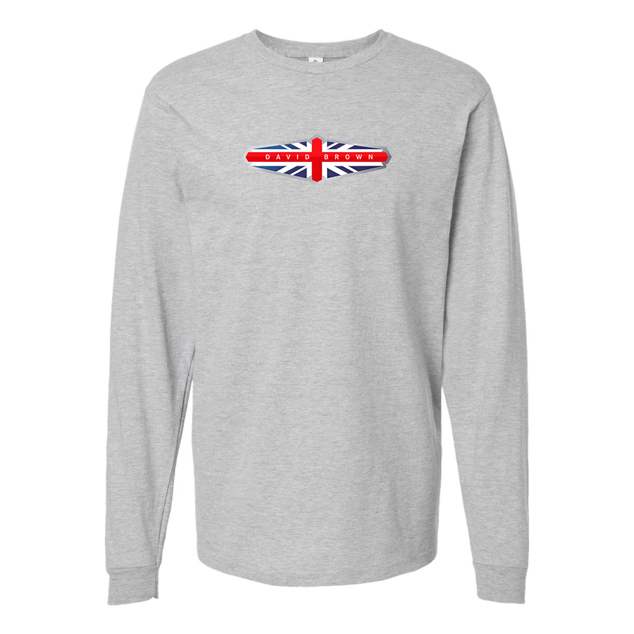 Men's David Brown Logo Cotton Long Sleeve T-Shirt