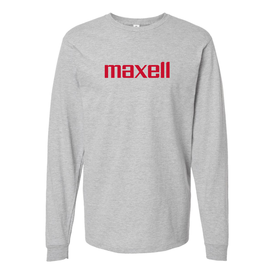 Men's Maxell Logo Cotton Long Sleeve T-Shirt