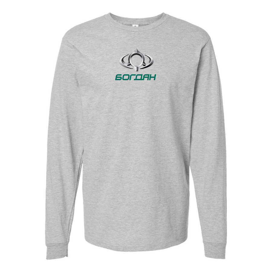 Men's Bogdan Motors Logo Cotton Long Sleeve T-Shirt
