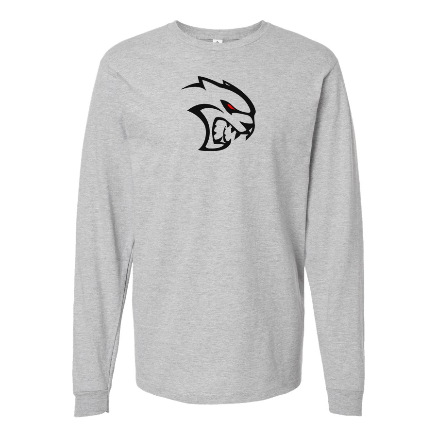 Men's Dodge Hellcat Logo Cotton Long Sleeve T-Shirt