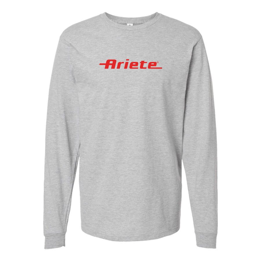 Men's Ariete Logo Cotton Long Sleeve T-Shirt