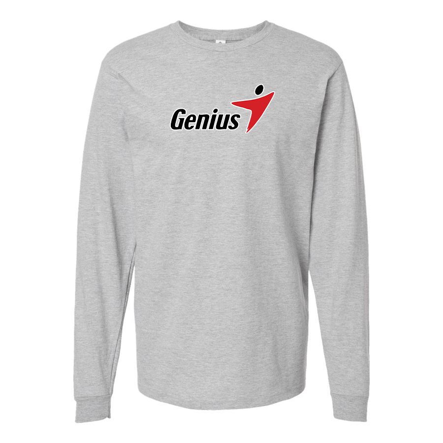 Men's Genius Logo Cotton Long Sleeve T-Shirt