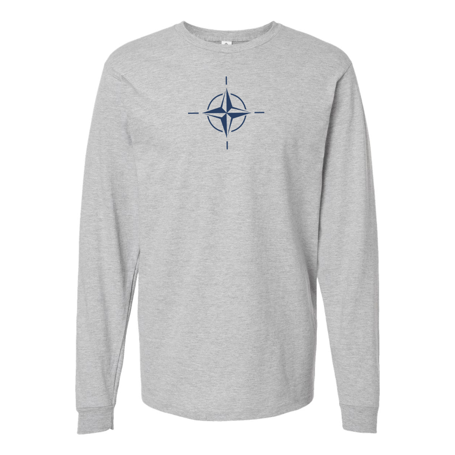 Men's Nato Emblem Logo Cotton Long Sleeve T-Shirt