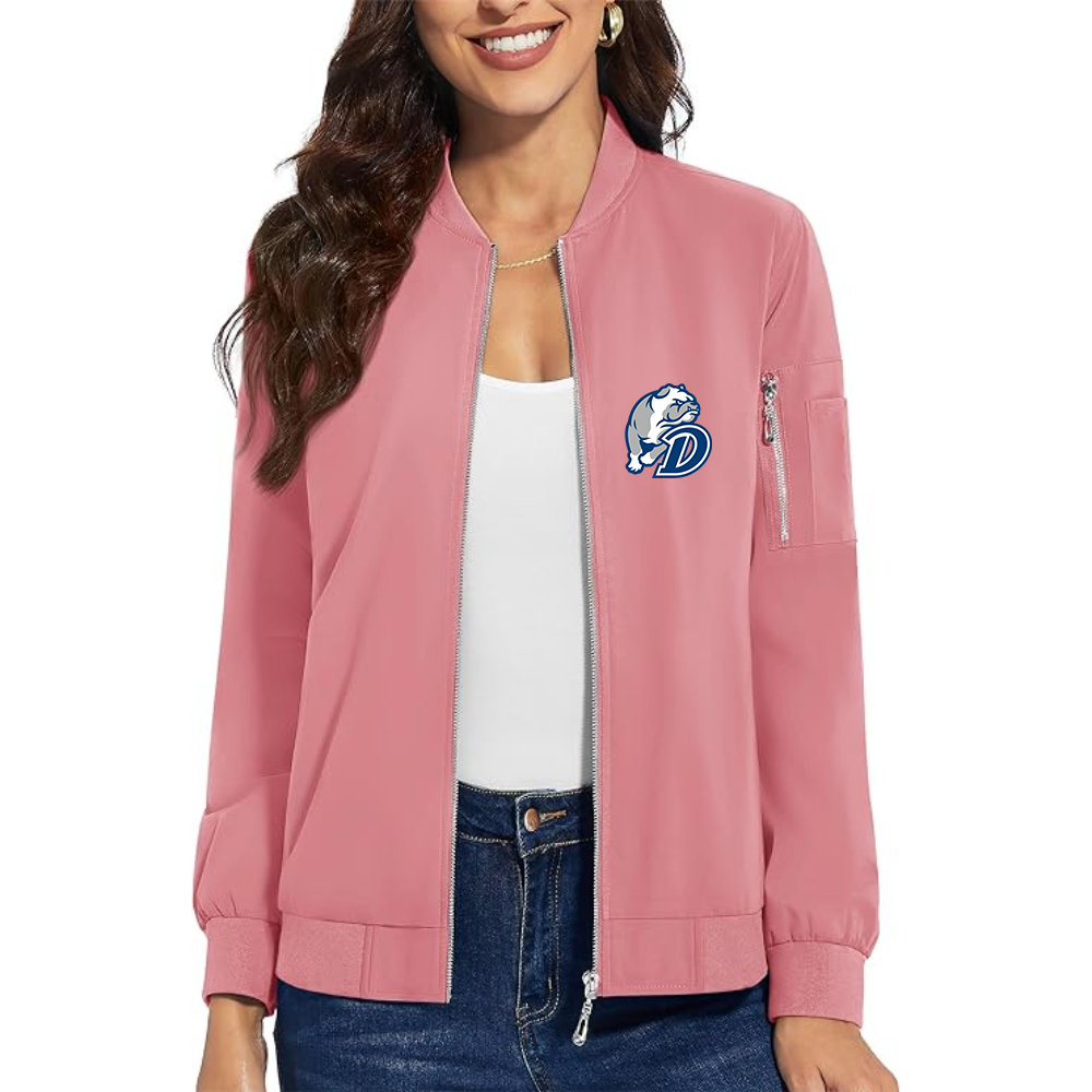 Women's Drake Bulldogs Premium Bomber Jacket with Polished Detailing and Functional Sleeve Pocket Modern Luxury Outerwear