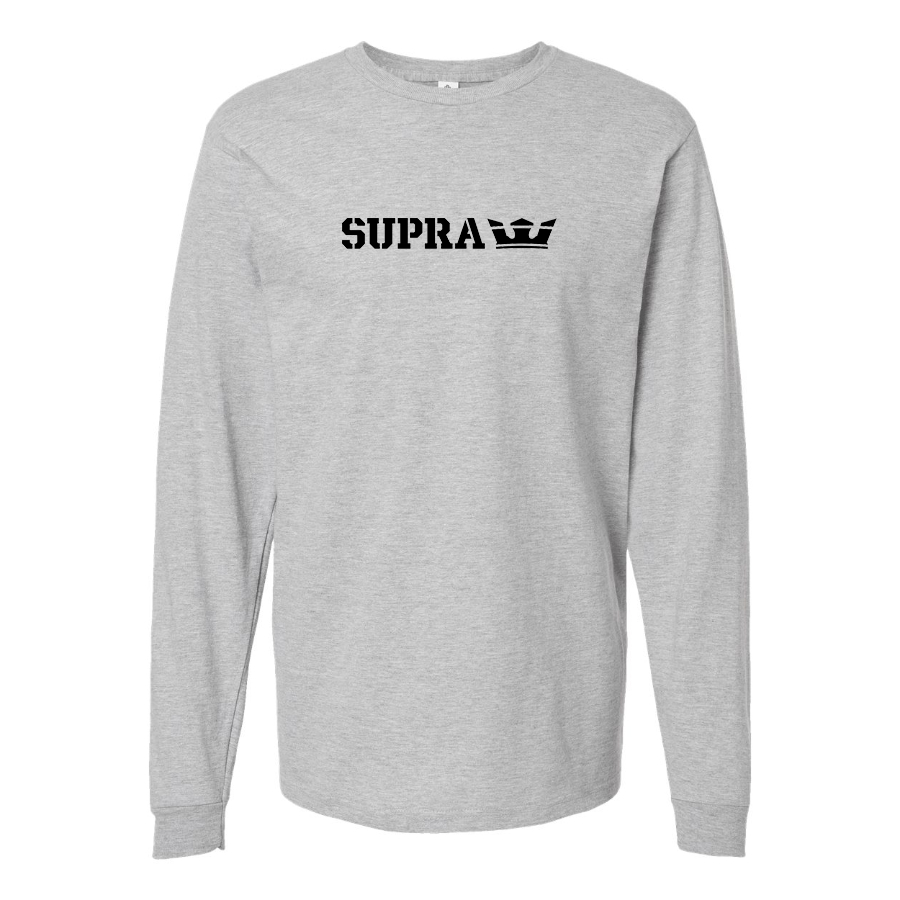 Men's Supra Logo Cotton Long Sleeve T-Shirt