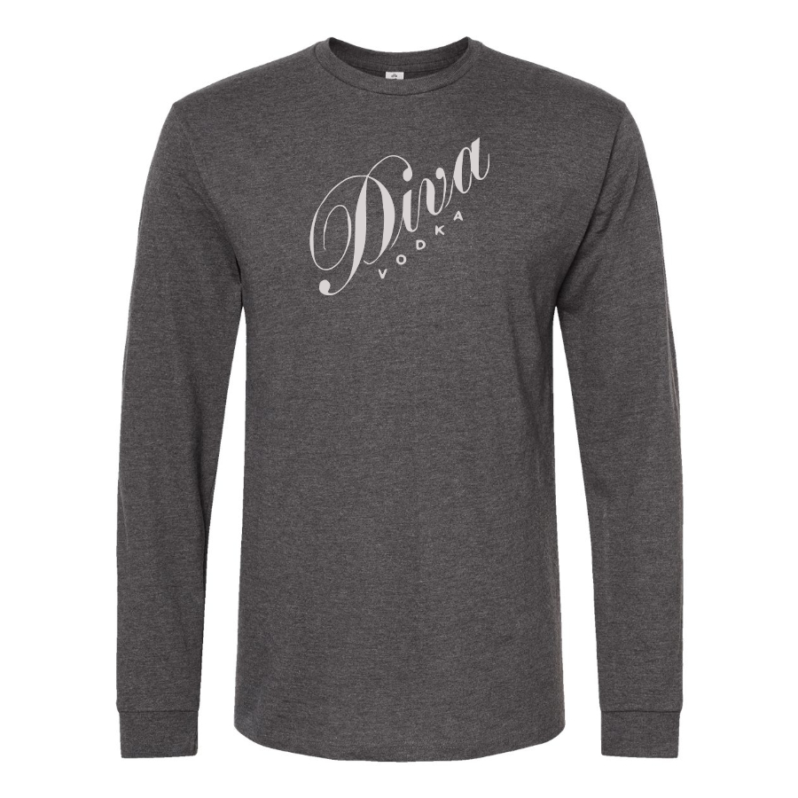 Men's Diva Logo Cotton Long Sleeve T-Shirt