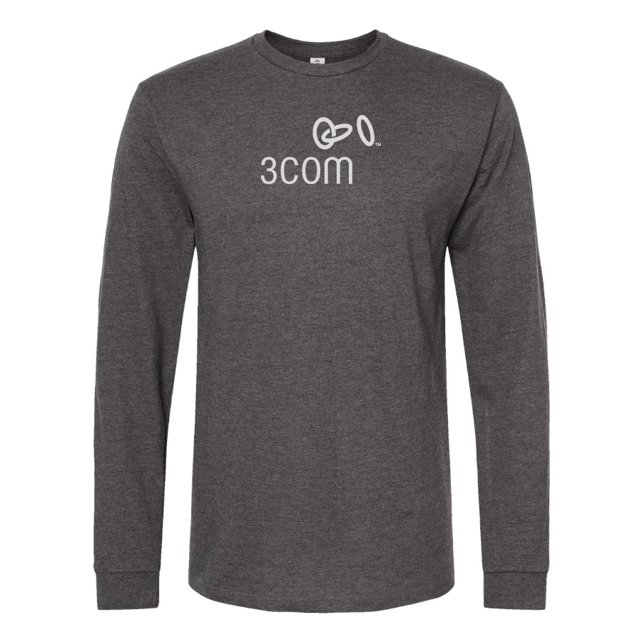 Men's 3Com Logo Cotton Long Sleeve T-Shirt