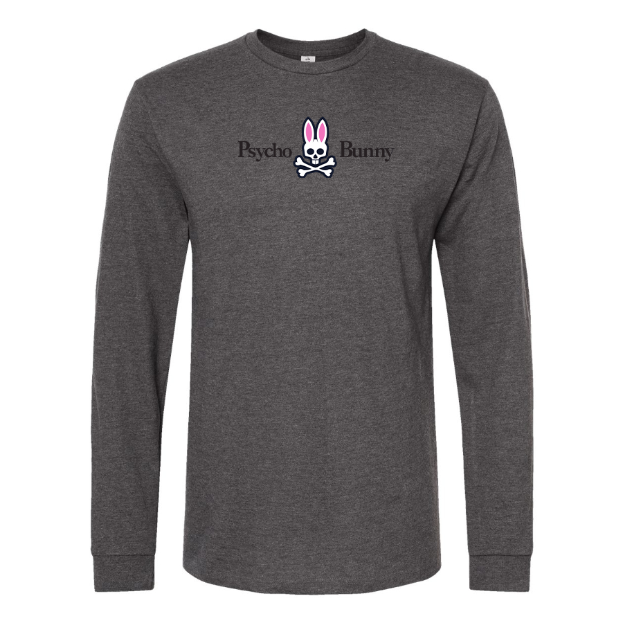 Men's Psycho Bunny Logo Cotton Long Sleeve T-Shirt