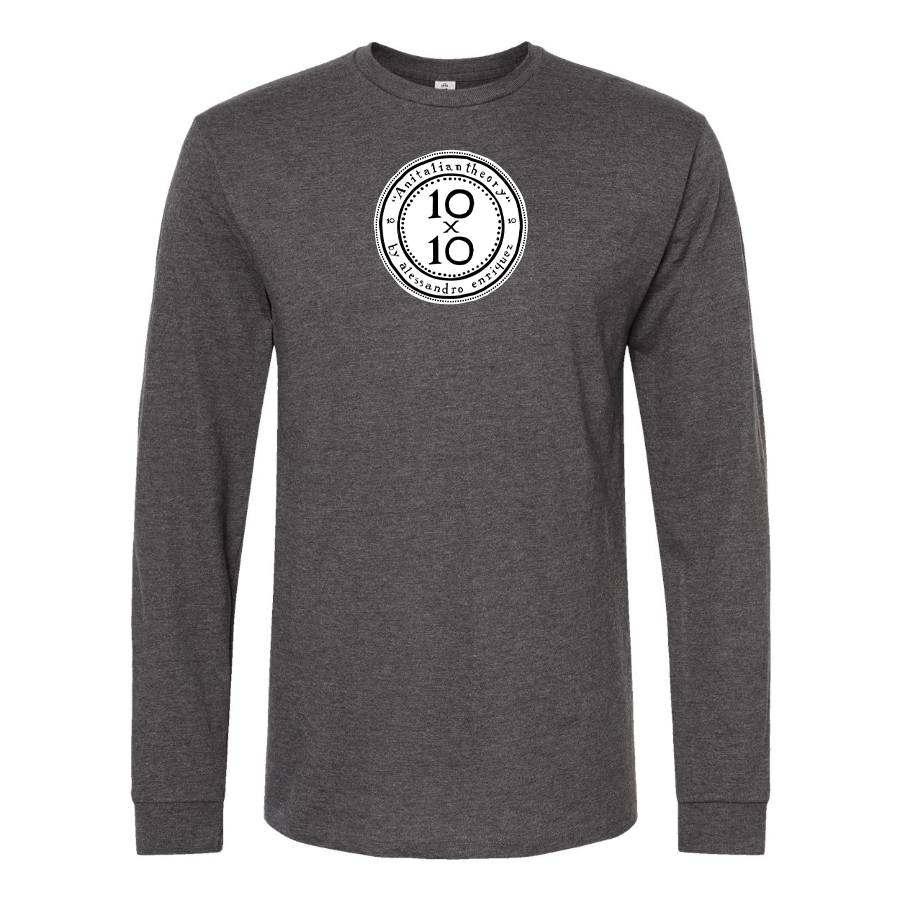 Men's 10x10 An Italian Theory Logo Cotton Long Sleeve T-Shirt