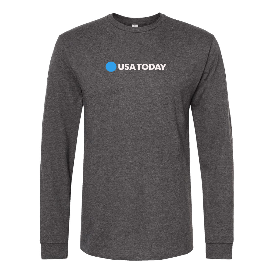 Men's USA Today Logo Cotton Long Sleeve T-Shirt