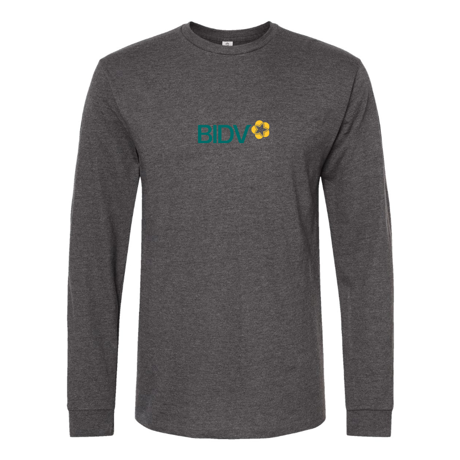 Men's BIDV Logo Cotton Long Sleeve T-Shirt