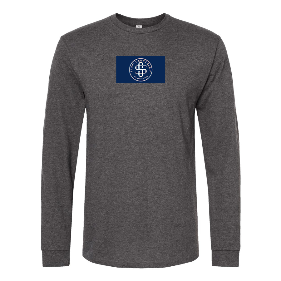 Men's Simply Southern Logo Cotton Long Sleeve T-Shirt