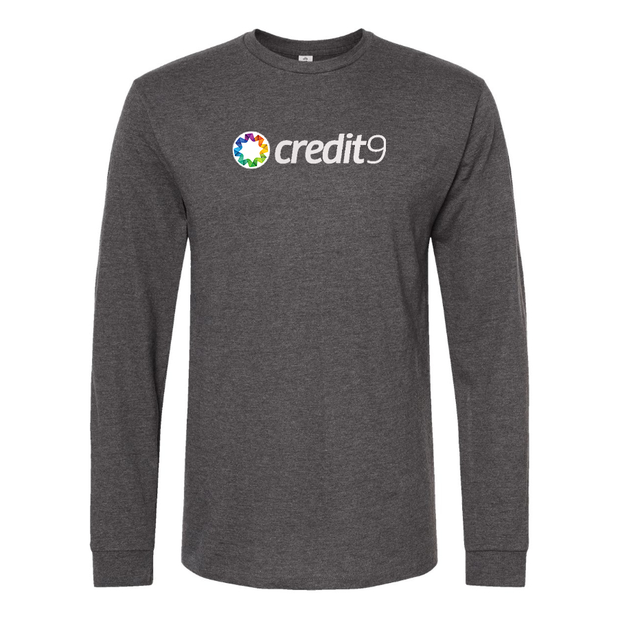 Men's Сredit9 Logo Cotton Long Sleeve T-Shirt