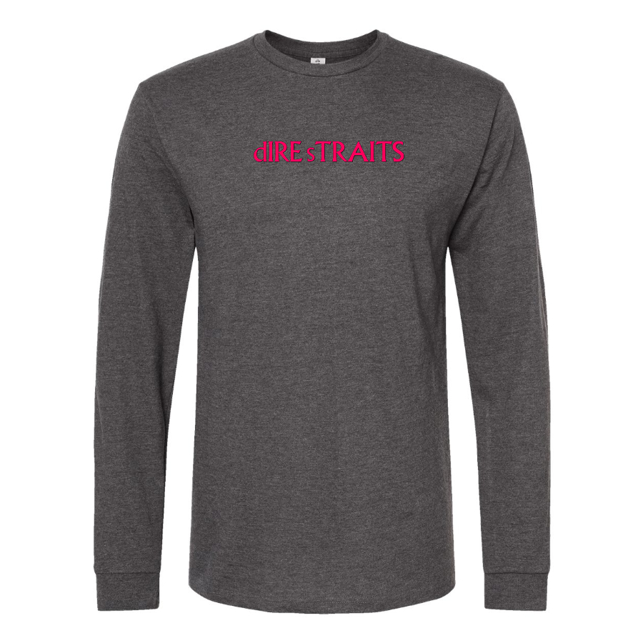 Men's Dire Straits Logo Cotton Long Sleeve T-Shirt