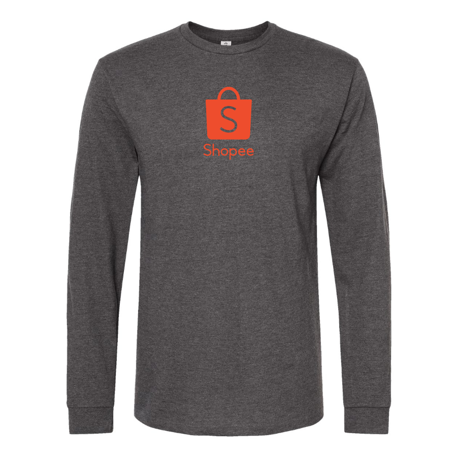Men's Shopee Logo Cotton Long Sleeve T-Shirt