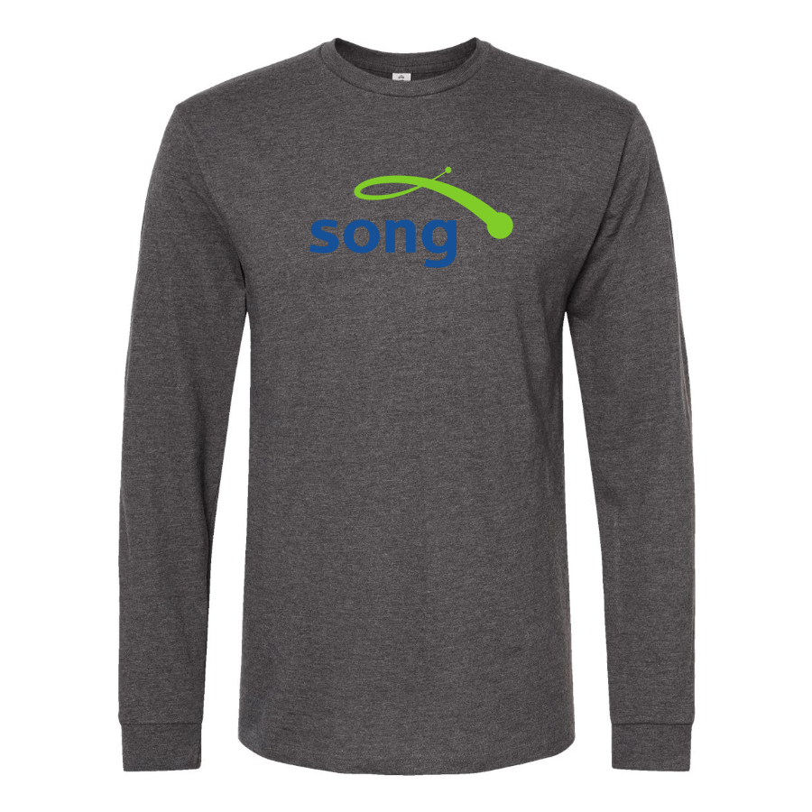 Men's Song Logo Cotton Long Sleeve T-Shirt