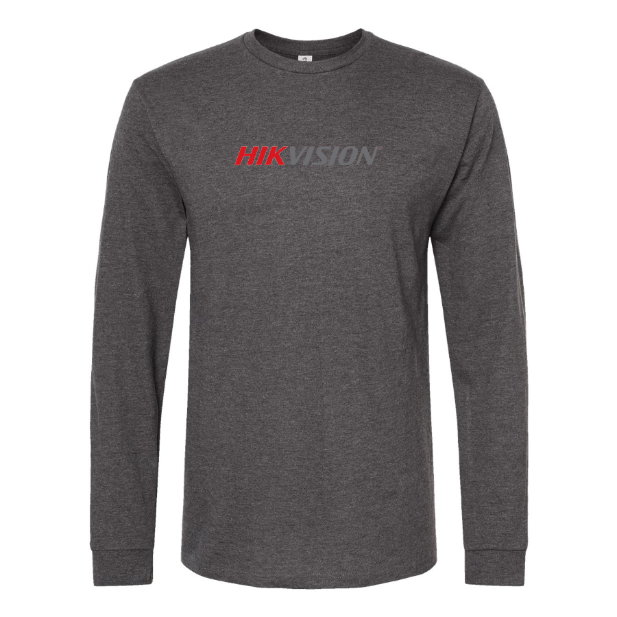 Men's Hikvision Logo Cotton Long Sleeve T-Shirt
