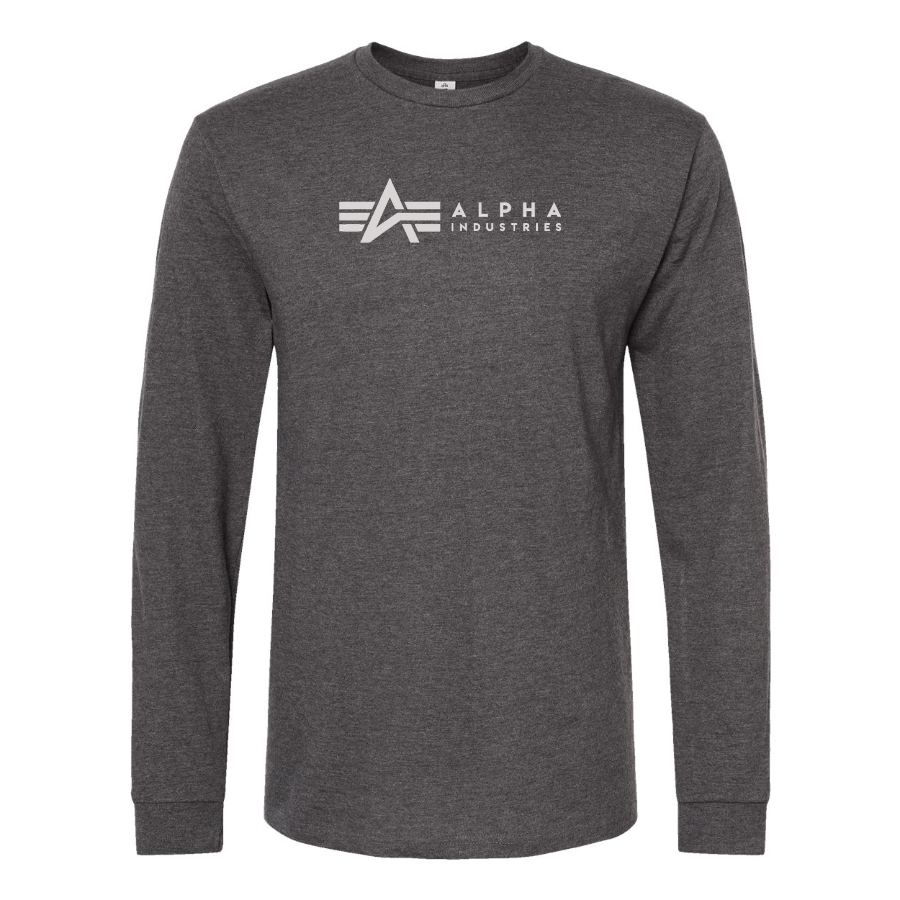 Men's Alpha Industries Logo Cotton Long Sleeve T-Shirt