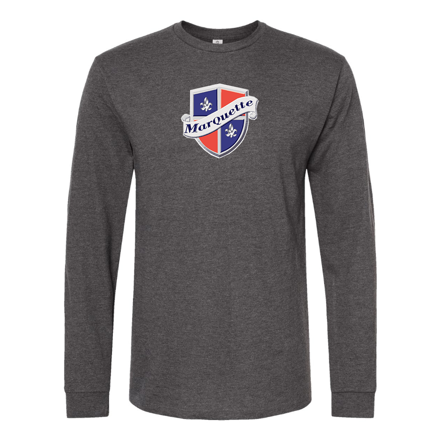 Men's Marquette Logo Cotton Long Sleeve T-Shirt