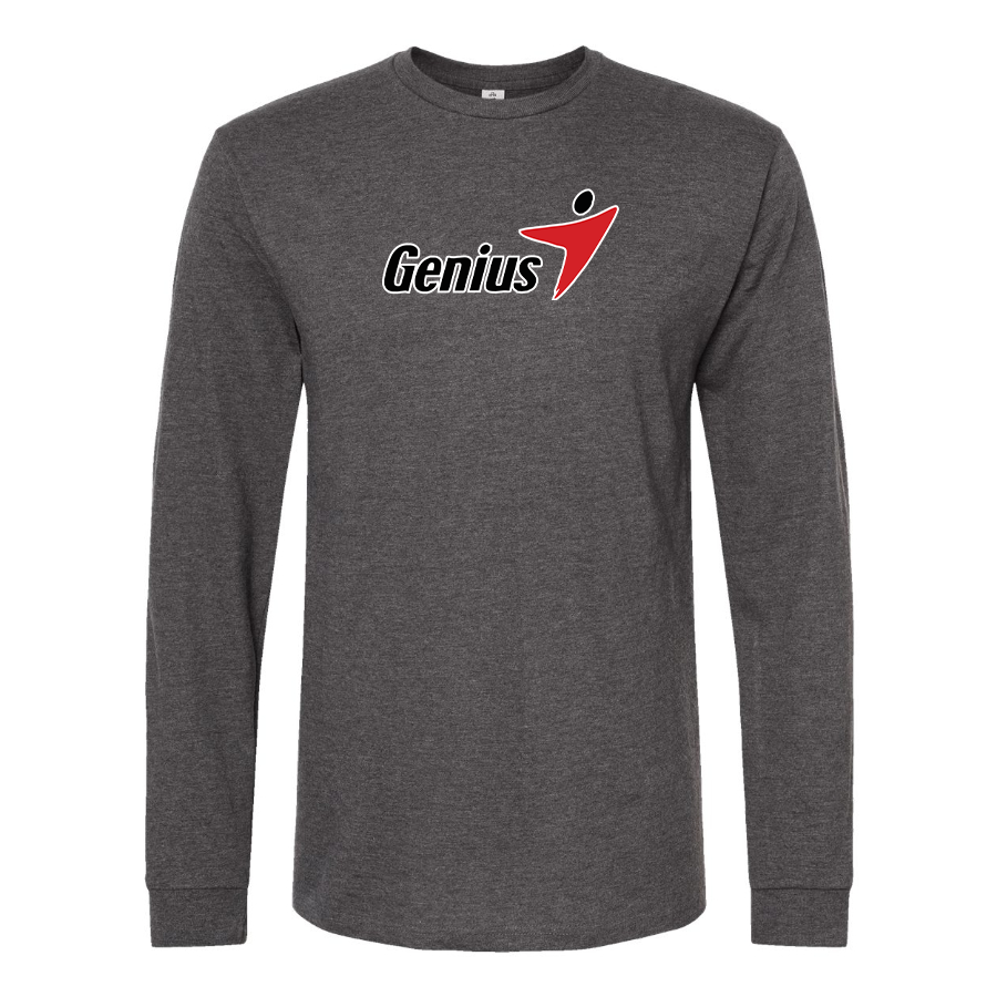 Men's Genius Logo Cotton Long Sleeve T-Shirt