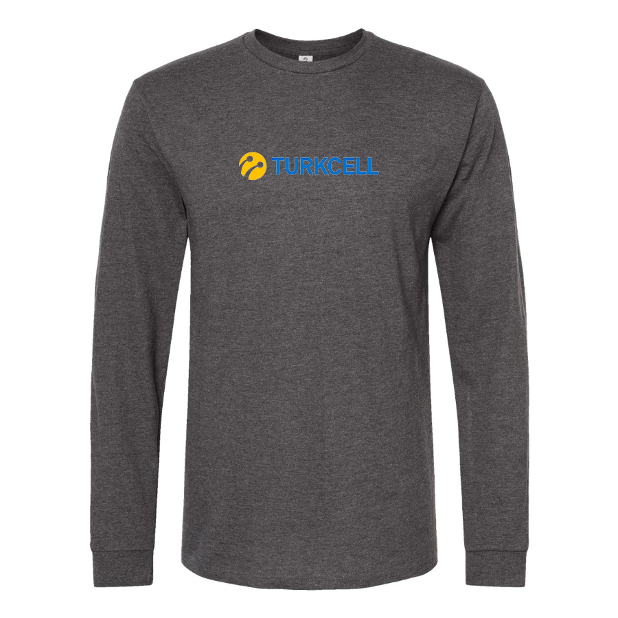 Men's TurkCell Logo Cotton Long Sleeve T-Shirt