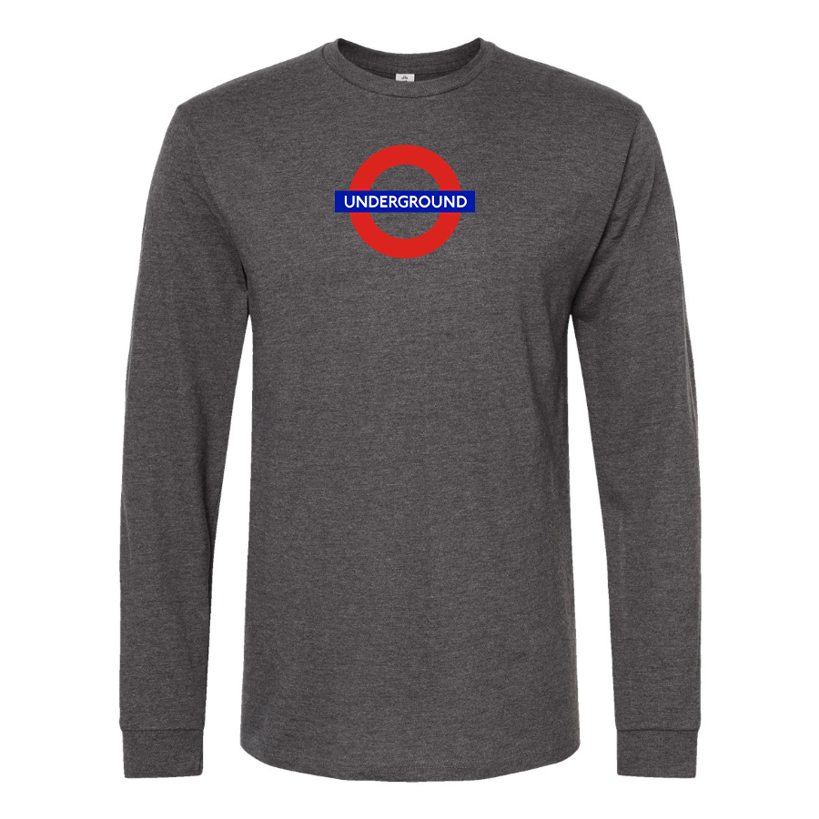 Men's London Tube Logo Cotton Long Sleeve T-Shirt