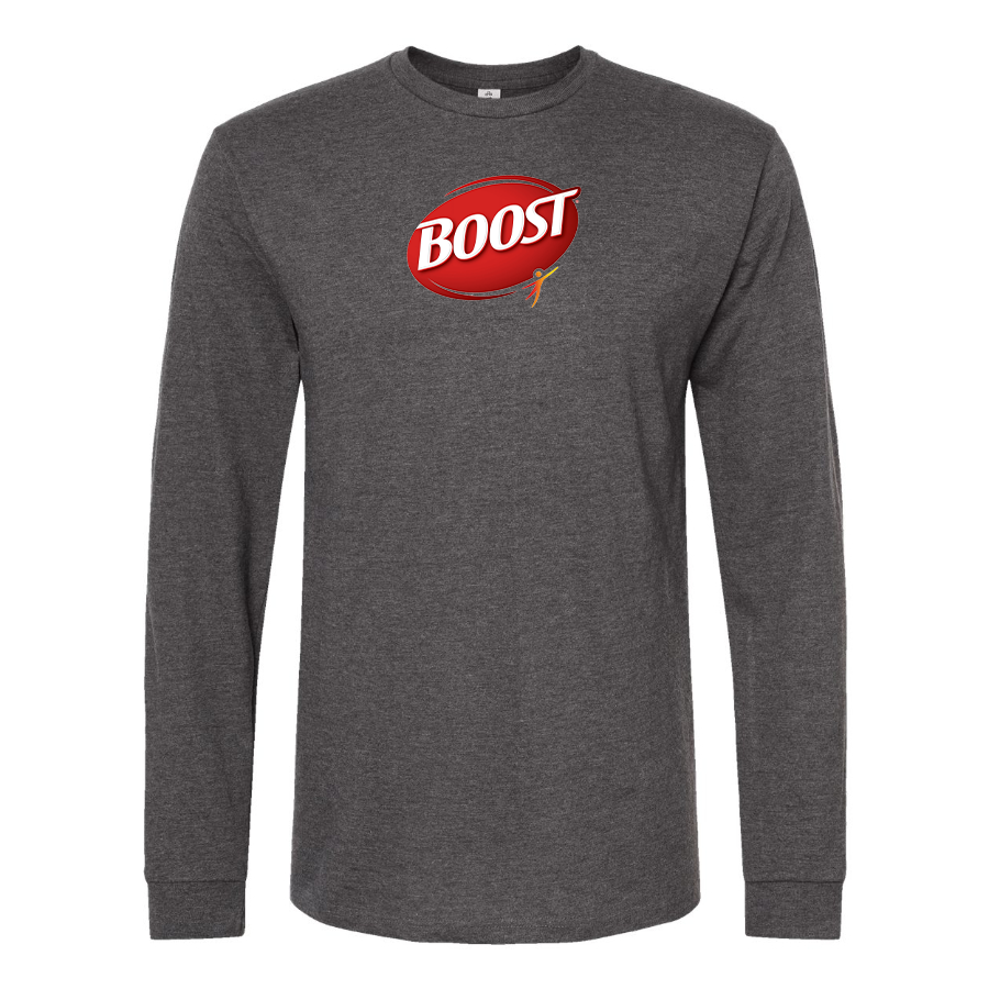 Men's Boost Logo Cotton Long Sleeve T-Shirt