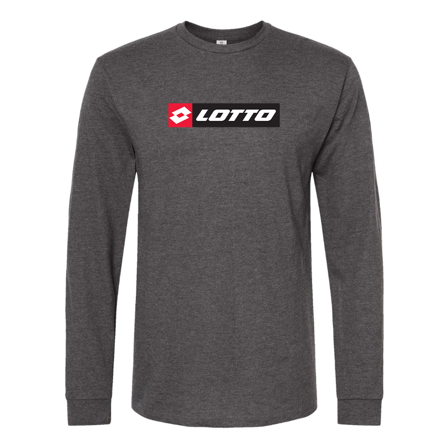 Men's Lotto Logo Cotton Long Sleeve T-Shirt