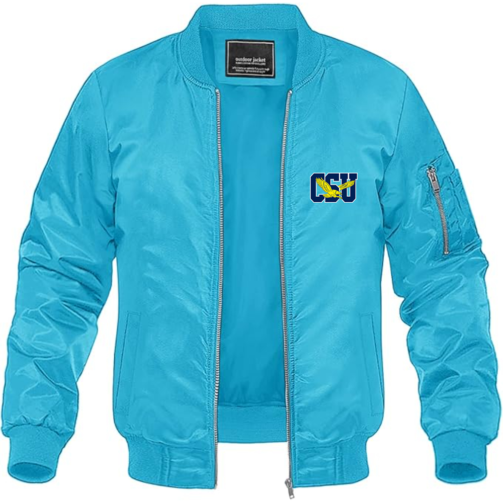 Men's Coppin State Eagles Lightweight Bomber Jacket Windbreaker Softshell Varsity Jacket Coat