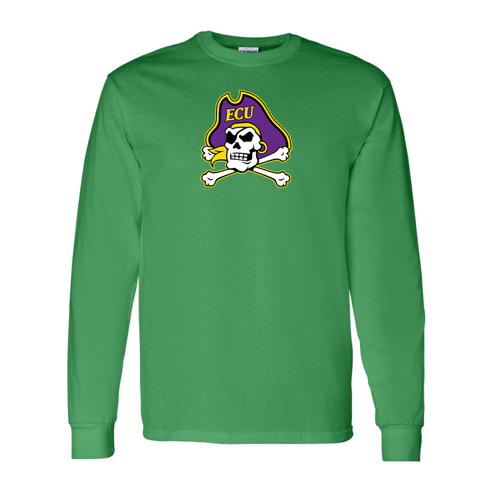 Men's East Carolina Pirates Gildan Heavy Cotton Long Sleeve T-Shirt