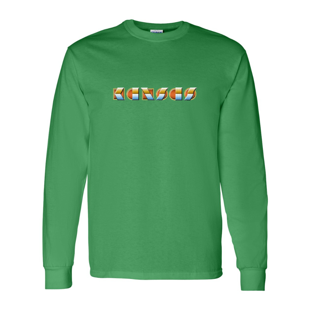 Men's Kansas Gildan Heavy Cotton Long Sleeve T-Shirt