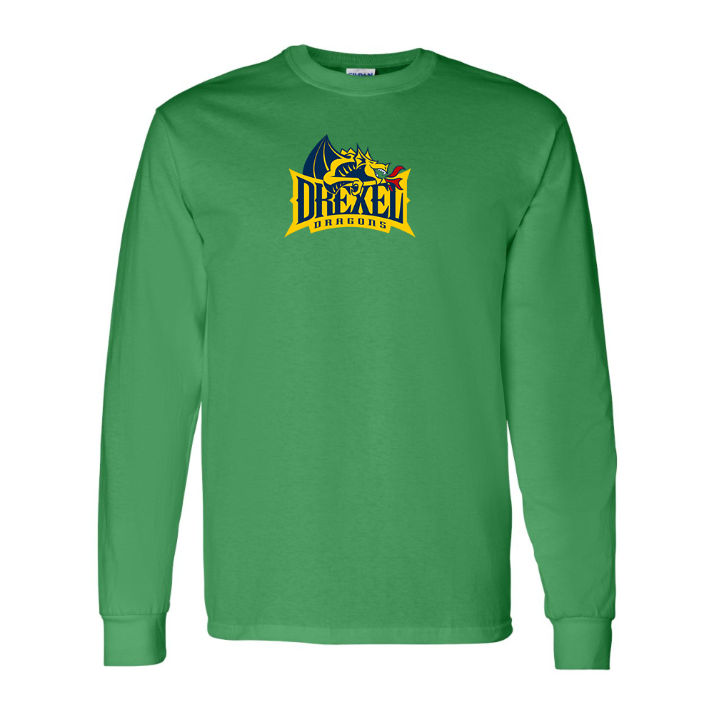Men's Drexel Dragons Gildan Heavy Cotton Long Sleeve T-Shirt