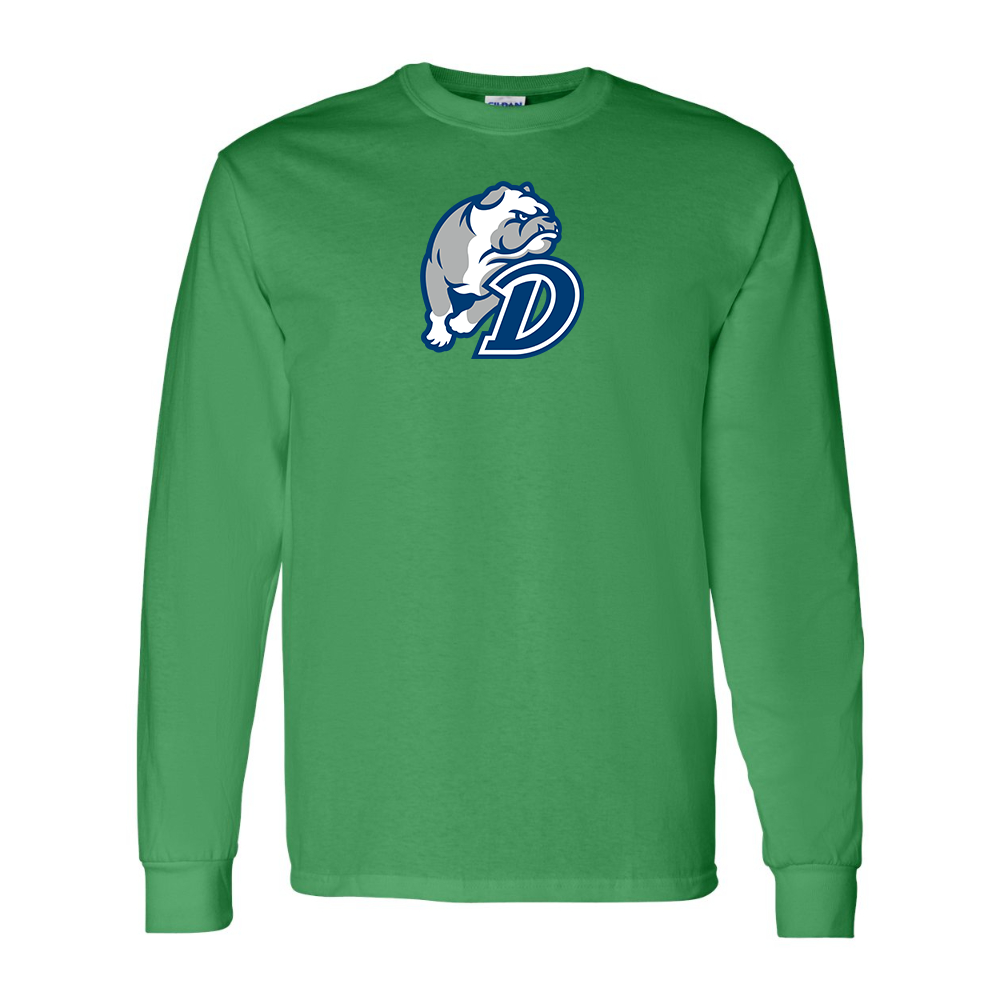 Men's Drake Bulldogs Gildan Heavy Cotton Long Sleeve T-Shirt