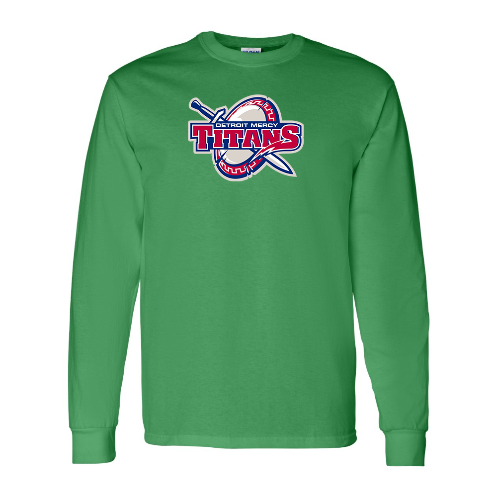 Men's Detroit Titans Gildan Heavy Cotton Long Sleeve T-Shirt