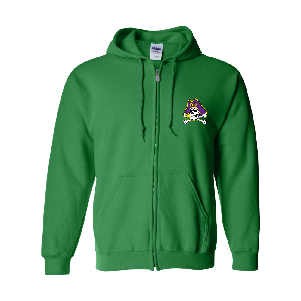 Men's East Carolina Pirates Gildan Heavy Blend Full Zip Hooded Sweatshirt